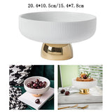 Maxbell Ceramic Fruit Plate Round Display Reusable Stand for Countertop Buffet Cake 6 inch