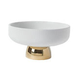Maxbell Ceramic Fruit Plate Round Display Reusable Stand for Countertop Buffet Cake 6 inch