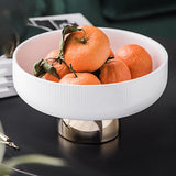 Maxbell Ceramic Fruit Plate Round Display Reusable Stand for Countertop Buffet Cake 6 inch