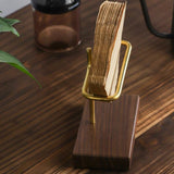 Maxbell Walnut Filter Paper Rack Holder Shelf for Fan-Shape Save Space Kitchen Cafe