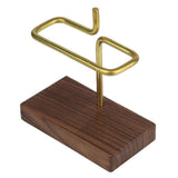 Maxbell Walnut Filter Paper Rack Holder Shelf for Fan-Shape Save Space Kitchen Cafe