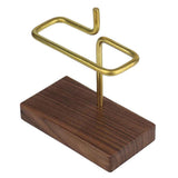 Maxbell Walnut Filter Paper Rack Holder Shelf for Fan-Shape Save Space Kitchen Cafe