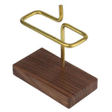 Maxbell Walnut Filter Paper Rack Holder Shelf for Fan-Shape Save Space Kitchen Cafe
