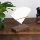 Maxbell Walnut Filter Paper Rack Holder Shelf for Fan-Shape Save Space Kitchen Cafe