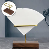 Maxbell Walnut Filter Paper Rack Holder Shelf for Fan-Shape Save Space Kitchen Cafe