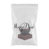 Maxbell Cast Iron Hanging Pan Stock Pot W/Wood Lid Japanese Sukiyaki Stew Pot Camp Pot 18cm Base 16x6cm