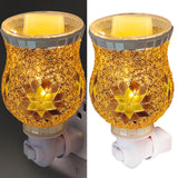 Maxbell Wax Melt Warmer Lamp Usplug Creative Decor Mosaic Night Light for Home E