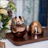 Maxbell Coffee Spoons Luxury Egg Dinner Set Spoons Flatware Home Furnishings Gold