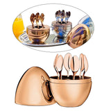 Maxbell Coffee Spoons Luxury Egg Dinner Set Spoons Flatware Home Furnishings Gold