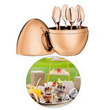 Maxbell Coffee Spoons Luxury Egg Dinner Set Spoons Flatware Home Furnishings Gold