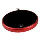 Maxbell Coffee Mug Warmer Heater Coaster 15W Cushion Auto Shut Off Plate for Home red
