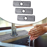 Maxbell 3x Kitchen Faucet Absorbent Pads Bathroom Drying with Buttons Grey Large