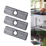 Maxbell 3x Kitchen Faucet Absorbent Pads Bathroom Drying with Buttons Grey Large