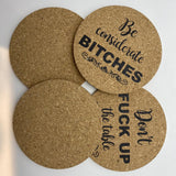 Maxbell 6Pcs Round Drink Coaster Non-Slip Table Mat with Shelf for Restaurant Home