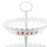 Maxbell Plastic Fruit Plate Cookie Tray Dried Fruit Basket for Wedding Home Decor Three layers