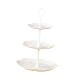 Maxbell Storage Tray Dessert Tower 3 Layer Cupcake Dessert Candy Dish for Dresser white 33cm