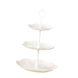 Maxbell Storage Tray Dessert Tower 3 Layer Cupcake Dessert Candy Dish for Dresser white 33cm