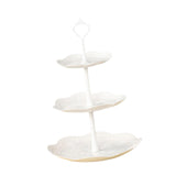 Maxbell Storage Tray Dessert Tower 3 Layer Cupcake Dessert Candy Dish for Dresser white 33cm