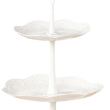 Maxbell Storage Tray Dessert Tower 3 Layer Cupcake Dessert Candy Dish for Dresser white 33cm