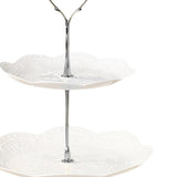 Maxbell Storage Tray Dessert Tower 3 Layer Cupcake Dessert Candy Dish for Dresser silver 33cm