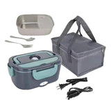 Maxbell 2 in 1 Electric Lunch Box with Fork & Spoon Detachable for Car Truck Office