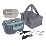 Maxbell 2 in 1 Electric Lunch Box with Fork & Spoon Detachable for Car Truck Office