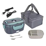 Maxbell 2 in 1 Electric Lunch Box with Fork & Spoon Detachable for Car Truck Office