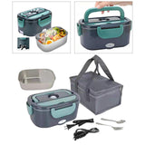Maxbell 2 in 1 Electric Lunch Box with Fork & Spoon Detachable for Car Truck Office