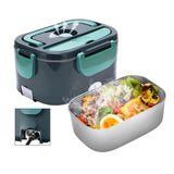 Maxbell 2 in 1 Electric Lunch Box with Fork & Spoon Detachable for Car Truck Office