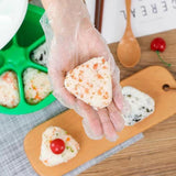 Maxbell DIY Sushi Mold 6 Holes Rice Ball Press Maker Triangular Sushi Mould