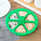Maxbell DIY Sushi Mold 6 Holes Rice Ball Press Maker Triangular Sushi Mould