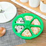 Maxbell DIY Sushi Mold 6 Holes Rice Ball Press Maker Triangular Sushi Mould