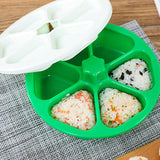 Maxbell DIY Sushi Mold 6 Holes Rice Ball Press Maker Triangular Sushi Mould