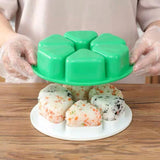 Maxbell DIY Sushi Mold 6 Holes Rice Ball Press Maker Triangular Sushi Mould