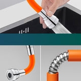 Maxbell Water Faucet Extension Pipe Rotary Water Saving Extension Tube Black 30cm