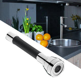 Maxbell Water Faucet Extension Pipe Rotary Water Saving Extension Tube Black 30cm