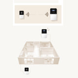Maxbell Wireless Doorbell 80M Coverage 4-Level Volume for School Shops Classroom
