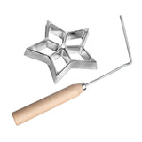 Maxbell Rosette Iron Set Maker Mold With Handle Waffle Timbale Molds Five-pointed