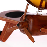Maxbell Whisky Decanter Airplane Globe Set with 2 Etched Globe Whisky Glasses