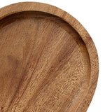 Maxbell Oval Acacia Wood Solid Serving Trays for Fruit Bread Snacks Plate Appetizers