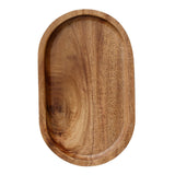 Maxbell Oval Acacia Wood Solid Serving Trays for Fruit Bread Snacks Plate Appetizers