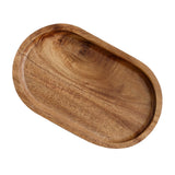 Maxbell Oval Acacia Wood Solid Serving Trays for Fruit Bread Snacks Plate Appetizers