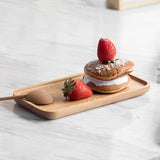 Maxbell Breakfast Tray Rectangular Shape Rustic with Raised Edge Small Rectangular
