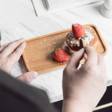 Maxbell Breakfast Tray Rectangular Shape Rustic with Raised Edge Small Rectangular