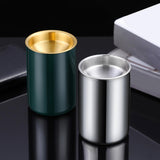 Maxbell Stainless Steel Car Ashtray Windproof Smokeless Stylish Portable for Gift Silver