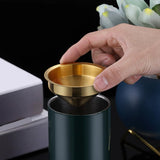 Maxbell Stainless Steel Car Ashtray Windproof Smokeless Stylish Portable for Gift Silver