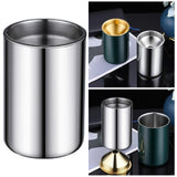 Maxbell Stainless Steel Car Ashtray Windproof Smokeless Stylish Portable for Gift Silver