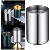 Maxbell Stainless Steel Car Ashtray Windproof Smokeless Stylish Portable for Gift Silver