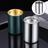 Maxbell Stainless Steel Car Ashtray Windproof Smokeless Stylish Portable for Gift Silver