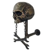 Maxbell Skull Helmet Stand Hat Holder Wall Mounted Hook For Key Hats Jacket Hanger 13x20x26cm